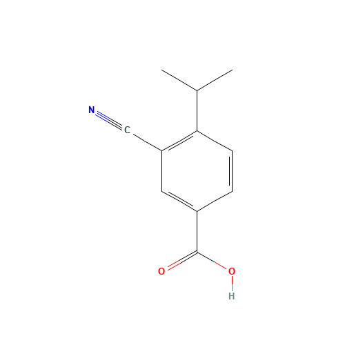 3-cyano-4-propan-2-ylbenzoic acid (CAS: 213598-08-4) - Chemical Structure and Molecular Formula 