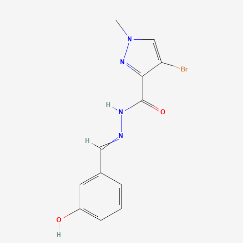 4-bromo-N-[(3-hydroxyphenyl)methylideneamino]-1-methylpyrazole-3-carboxamide (CAS: 725251-25-2) - Related Chemical Product
