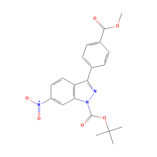 tert-butyl 3-(4-methoxycarbonylphenyl)-6-nitroindazole-1-carboxylate (CAS: 1391625-24-3) - Related Chemical Product