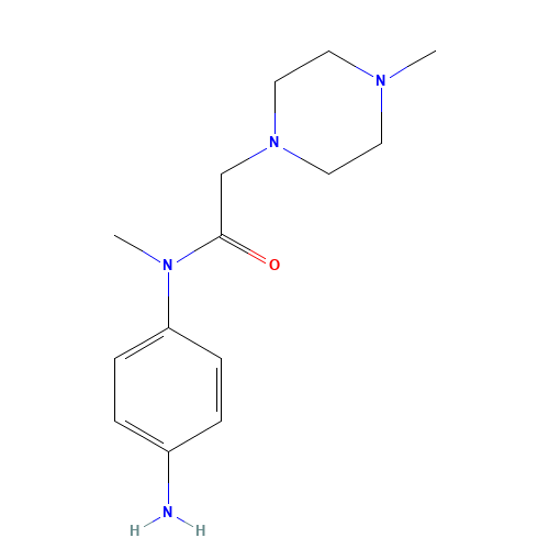N-(4-aminophenyl)-N-methyl-2-(4-methylpiperazin-1-yl)acetamide (CAS: 262368-30-9) - Chemical Structure and Molecular Formula 