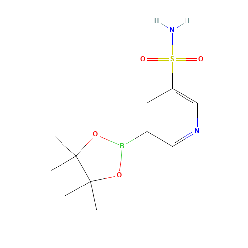 5-(4,4,5,5-tetramethyl-1,3,2-dioxaborolan-2-yl)pyridine-3-sulfonamide (CAS: 1083326-26-4) - Chemical Structure and Molecular Formula 
