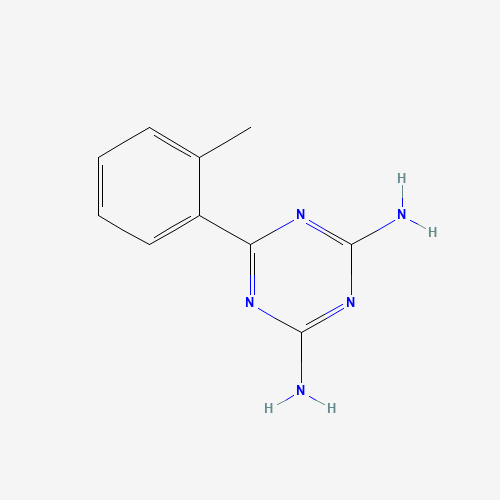 6-(2-methylphenyl)-1,3,5-triazine-2,4-diamine (CAS: 30508-75-9) - Chemical Structure and Molecular Formula 