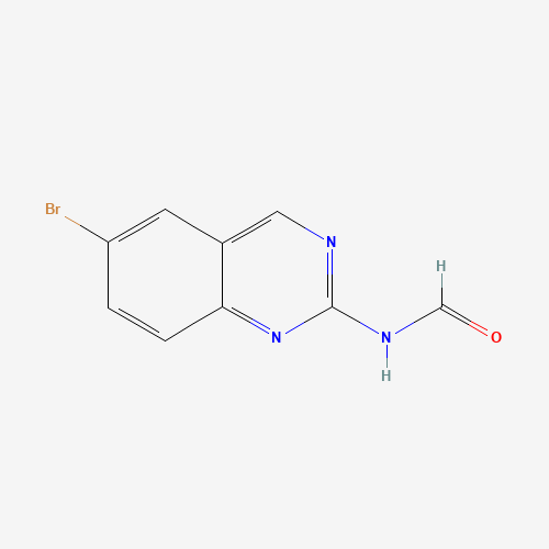 N-(6-bromoquinazolin-2-yl)formamide (CAS: 882679-05-2) - Chemical Structure and Molecular Formula 