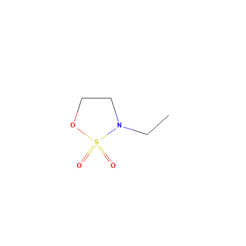 3-ethyloxathiazolidine 2,2-dioxide (CAS: 153631-34-6) - Chemical Structure and Molecular Formula 