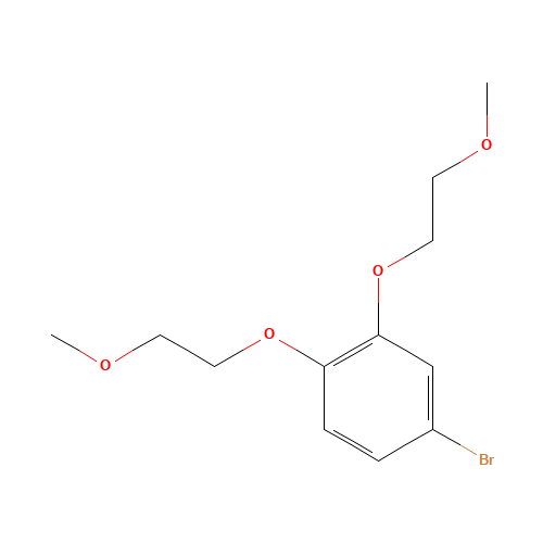 4-bromo-1,2-bis(2-methoxyethoxy)benzene (CAS: 959972-38-4) - Chemical Structure and Molecular Formula 