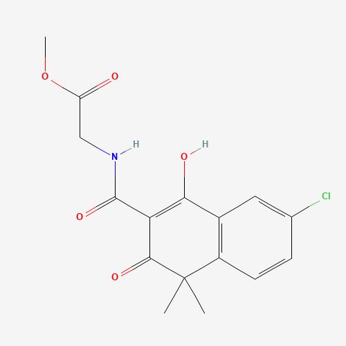 methyl 2-[(7-chloro-1-hydroxy-4,4-dimethyl-3-oxonaphthalene-2-carbonyl)amino]acetate (CAS: 1035260-95-7) - Related Chemical Product
