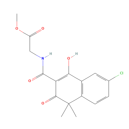 methyl 2-[(7-chloro-1-hydroxy-4,4-dimethyl-3-oxonaphthalene-2-carbonyl)amino]acetate (CAS: 1035260-95-7) - Related Chemical Product