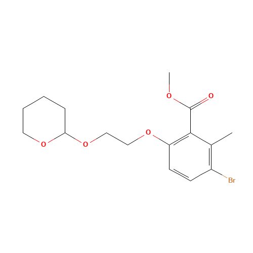 methyl 3-bromo-2-methyl-6-[2-(oxan-2-yloxy)ethoxy]benzoate (CAS: 1616288-88-0) - Related Chemical Product