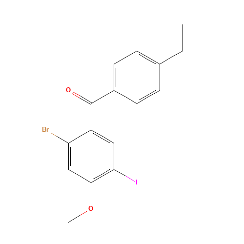 (2-bromo-5-iodo-4-methoxyphenyl)-(4-ethylphenyl)methanone (CAS: 1022983-54-5) - Related Chemical Product