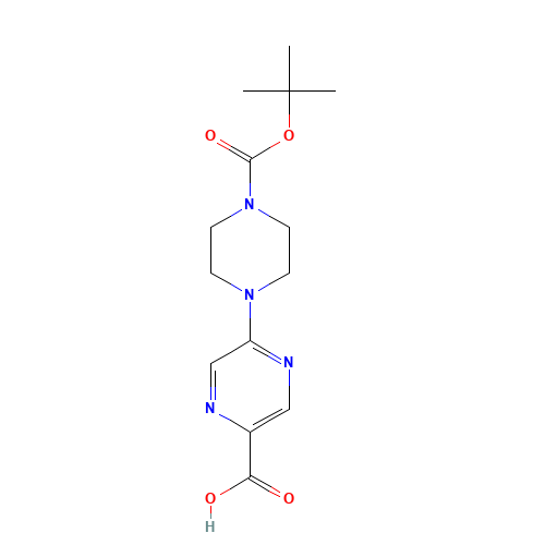 5-[4-[(2-methylpropan-2-yl)oxycarbonyl]piperazin-1-yl]pyrazine-2-carboxylic acid (CAS: 1209646-17-2) - Related Chemical Product