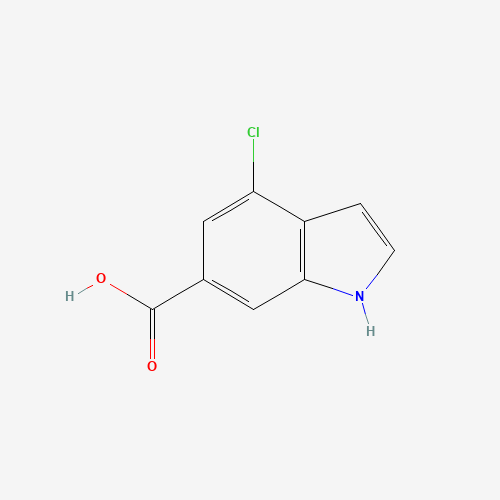 4-chloro-1H-indole-6-carboxylic acid (CAS: 885520-25-2) - Chemical Structure and Molecular Formula 