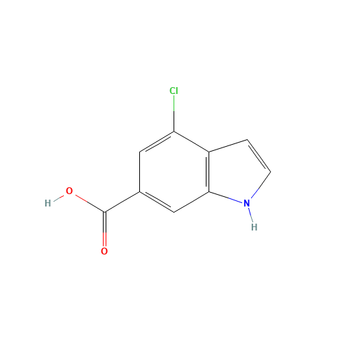 4-chloro-1H-indole-6-carboxylic acid (CAS: 885520-25-2) - Chemical Structure and Molecular Formula 