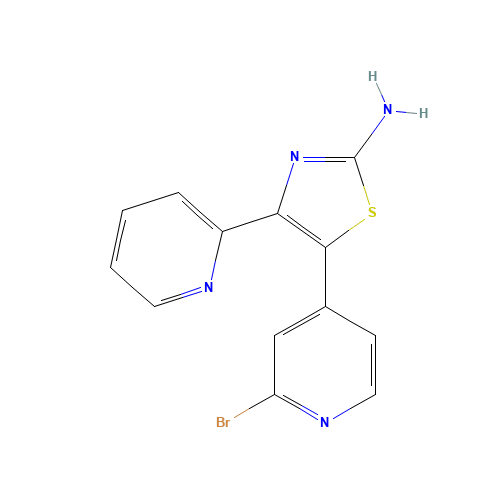 5-(2-bromopyridin-4-yl)-4-pyridin-2-yl-1,3-thiazol-2-amine (CAS: 446852-67-1) - Related Chemical Product