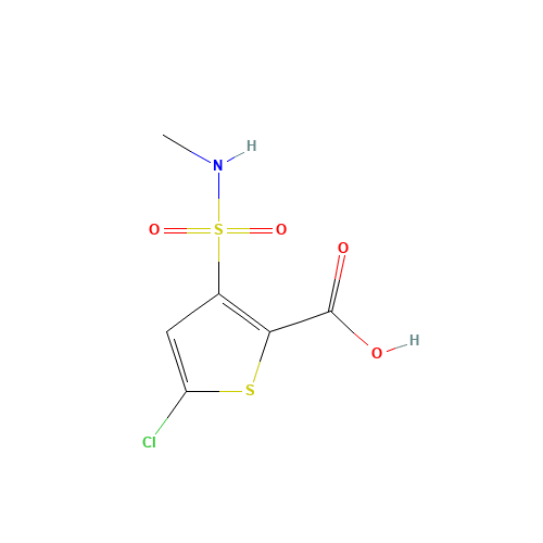 5-chloro-3-(methylsulfamoyl)thiophene-2-carboxylic acid (CAS: 70374-36-6) - Related Chemical Product