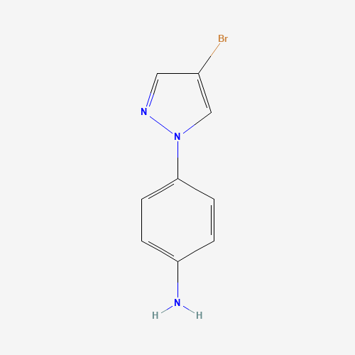 4-(4-bromopyrazol-1-yl)aniline (CAS: 681441-17-8) - Chemical Structure and Molecular Formula 