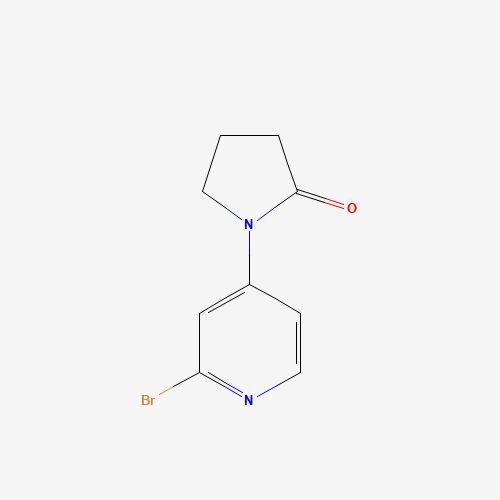 1-(2-bromopyridin-4-yl)pyrrolidin-2-one (CAS: 1142194-75-9) - Chemical Structure and Molecular Formula 