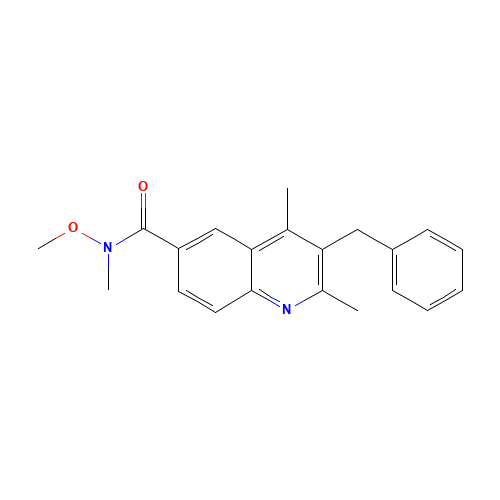 3-benzyl-N-methoxy-N,2,4-trimethylquinoline-6-carboxamide (CAS: 1599529-22-2) - Related Chemical Product