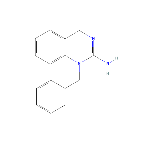 1-benzyl-4H-quinazolin-2-amine (CAS: 76285-37-5) - Chemical Structure and Molecular Formula 