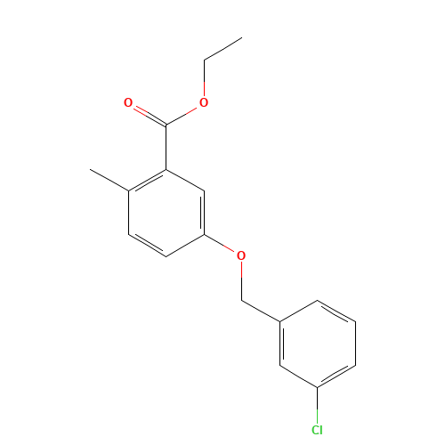 ethyl 5-[(3-chlorophenyl)methoxy]-2-methylbenzoate (CAS: 1034026-59-9) - Related Chemical Product
