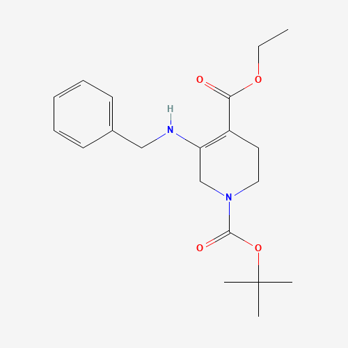 1-O-tert-butyl 4-O-ethyl 5-(benzylamino)-3,6-dihydro-2H-pyridine-1,4-dicarboxylate (CAS: 1293940-27-8) - Related Chemical Product