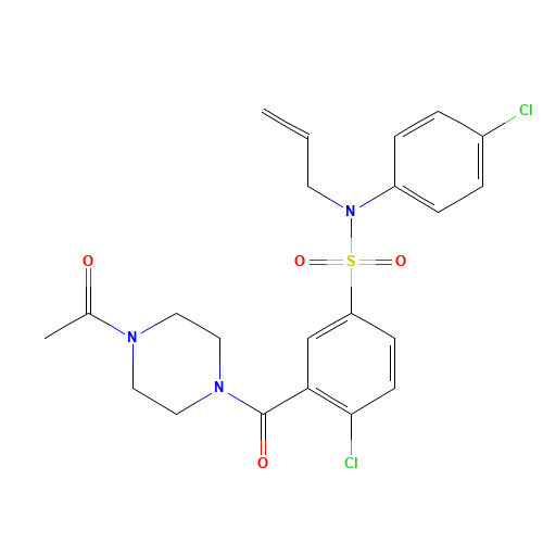 3-(4-acetylpiperazine-1-carbonyl)-4-chloro-N-(4-chlorophenyl)-N-prop-2-enylbenzenesulfonamide (CAS: 1110829-91-8) - Related Chemical Product
