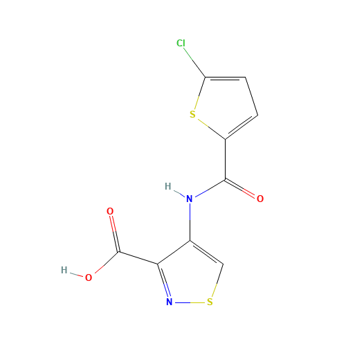 4-[(5-chlorothiophene-2-carbonyl)amino]-1,2-thiazole-3-carboxylic acid (CAS: 929214-75-5) - Related Chemical Product