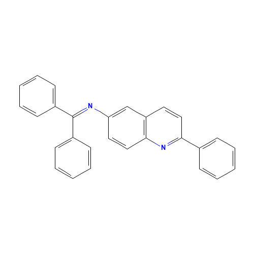 1,1-diphenyl-N-(2-phenylquinolin-6-yl)methanimine (CAS: 1257303-36-8) - Chemical Structure and Molecular Formula 