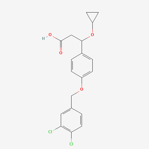 3-cyclopropyloxy-3-[4-[(3,4-dichlorophenyl)methoxy]phenyl]propanoic acid (CAS: 1202575-44-7) - Related Chemical Product