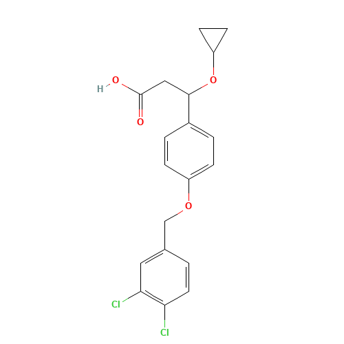 3-cyclopropyloxy-3-[4-[(3,4-dichlorophenyl)methoxy]phenyl]propanoic acid (CAS: 1202575-44-7) - Related Chemical Product