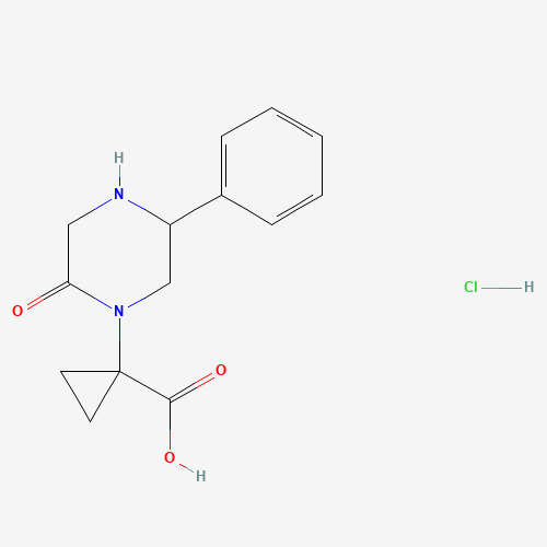 1-(2-oxo-5-phenylpiperazin-1-yl)cyclopropane-1-carboxylic acid;hydrochloride (CAS: 957122-41-7) - Related Chemical Product