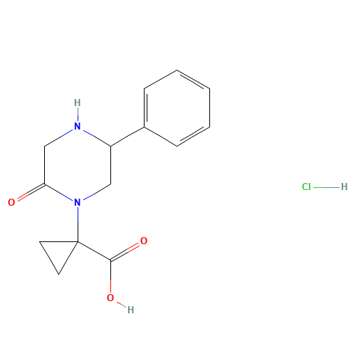 1-(2-oxo-5-phenylpiperazin-1-yl)cyclopropane-1-carboxylic acid;hydrochloride (CAS: 957122-41-7) - Related Chemical Product