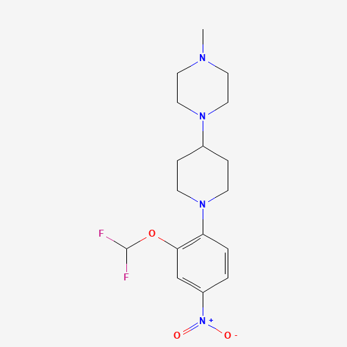 1-[1-[2-(difluoromethoxy)-4-nitrophenyl]piperidin-4-yl]-4-methylpiperazine (CAS: 1373417-03-8) - Related Chemical Product