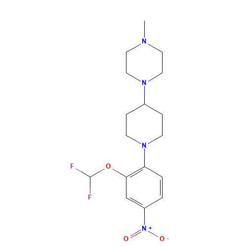 1-[1-[2-(difluoromethoxy)-4-nitrophenyl]piperidin-4-yl]-4-methylpiperazine (CAS: 1373417-03-8) - Related Chemical Product