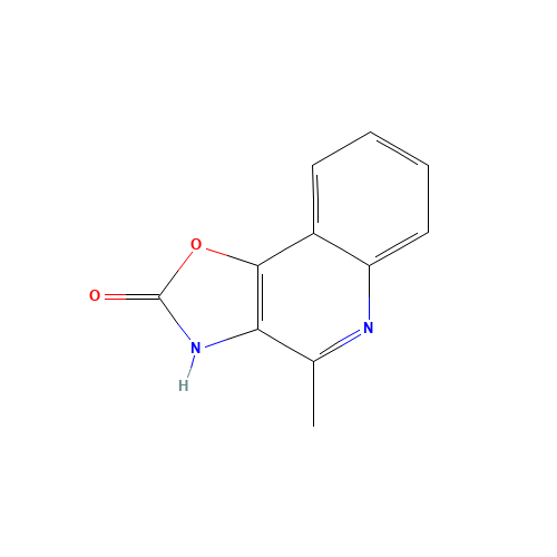 4-methyl-3H-[1,3]oxazolo[4,5-c]quinolin-2-one (CAS: 61428-39-5) - Chemical Structure and Molecular Formula 