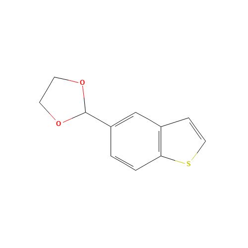 2-(1-benzothiophen-5-yl)-1,3-dioxolane (CAS: 96803-06-4) - Chemical Structure and Molecular Formula 