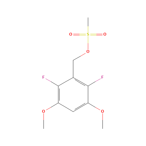 (2,6-difluoro-3,5-dimethoxyphenyl)methyl methanesulfonate (CAS: 1453211-60-3) - Chemical Structure and Molecular Formula 