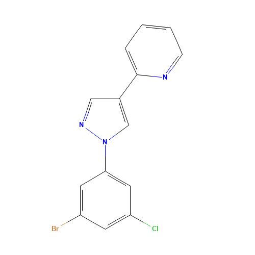 2-[1-(3-bromo-5-chlorophenyl)pyrazol-4-yl]pyridine (CAS: 546142-16-9) - Related Chemical Product