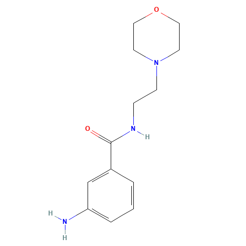 3-amino-N-(2-morpholin-4-ylethyl)benzamide (CAS: 746570-90-1) - Chemical Structure and Molecular Formula 