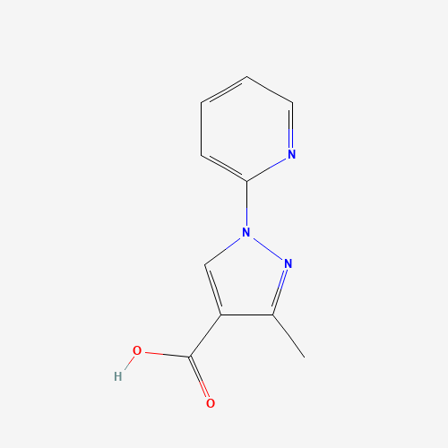 3-methyl-1-pyridin-2-ylpyrazole-4-carboxylic acid (CAS: 1104279-87-9) - Chemical Structure and Molecular Formula 
