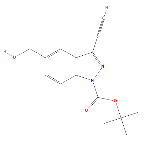 tert-butyl 3-ethynyl-5-(hydroxymethyl)indazole-1-carboxylate (CAS: 1383705-99-4) - Related Chemical Product