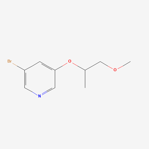 3-bromo-5-(1-methoxypropan-2-yloxy)pyridine (CAS: 1339329-74-6) - Chemical Structure and Molecular Formula 