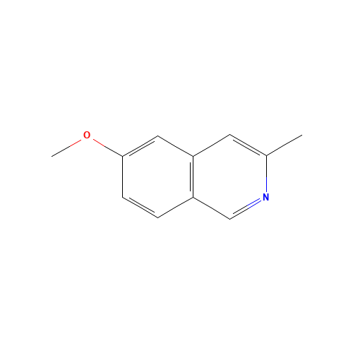 6-methoxy-3-methylisoquinoline (CAS: 14446-31-2) - Chemical Structure and Molecular Formula 