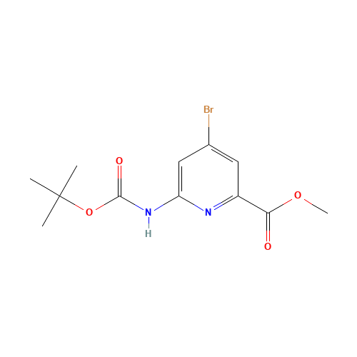methyl 4-bromo-6-[(2-methylpropan-2-yl)oxycarbonylamino]pyridine-2-carboxylate (CAS: 885326-87-4) - Related Chemical Product