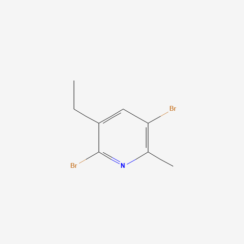 2,5-dibromo-3-ethyl-6-methylpyridine (CAS: 38749-85-8) - Chemical Structure and Molecular Formula 