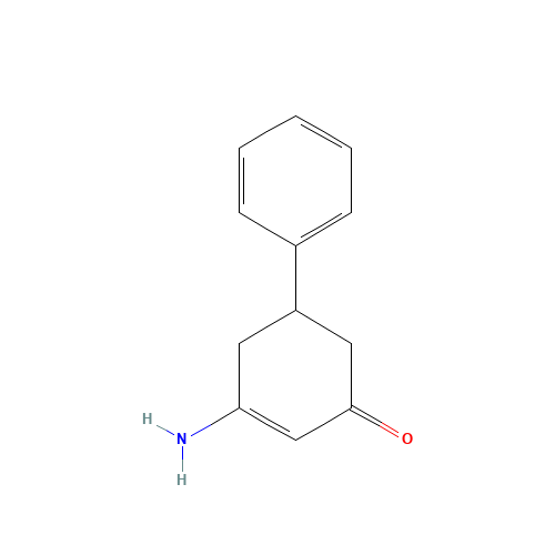 3-amino-5-phenylcyclohex-2-en-1-one (CAS: 36646-70-5) - Chemical Structure and Molecular Formula 