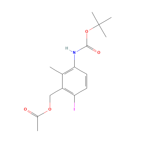 [6-iodo-2-methyl-3-[(2-methylpropan-2-yl)oxycarbonylamino]phenyl]methyl acetate (CAS: 885608-62-8) - Related Chemical Product