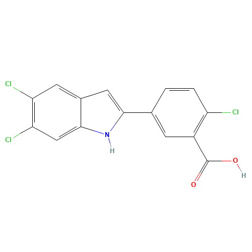 2-chloro-5-(5,6-dichloro-1H-indol-2-yl)benzoic acid (CAS: 835595-01-2) - Related Chemical Product