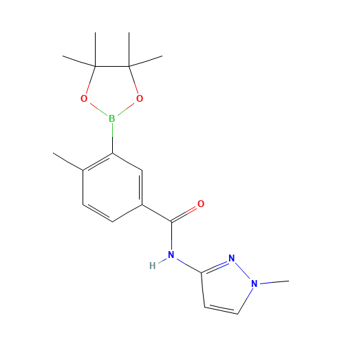 4-methyl-N-(1-methylpyrazol-3-yl)-3-(4,4,5,5-tetramethyl-1,3,2-dioxaborolan-2-yl)benzamide (CAS: 1215082-33-9) - Related Chemical Product