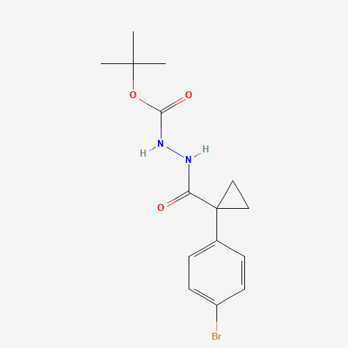 tert-butyl N-[[1-(4-bromophenyl)cyclopropanecarbonyl]amino]carbamate (CAS: 1403396-19-9) - Related Chemical Product