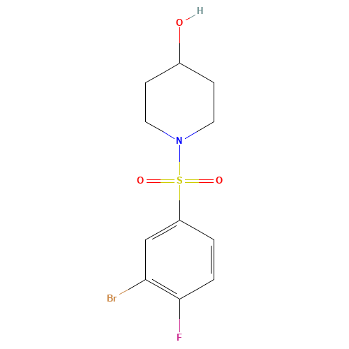 1-(3-bromo-4-fluorophenyl)sulfonylpiperidin-4-ol (CAS: 1446237-72-4) - Related Chemical Product